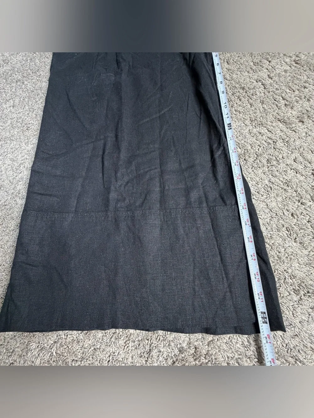 Banana Republic ANYDAY WIDE-LEG HIGH-RISE LINEN-BLEND CROPPED PANT XL Black